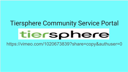 Enter your volunteer hours via tier sphere.