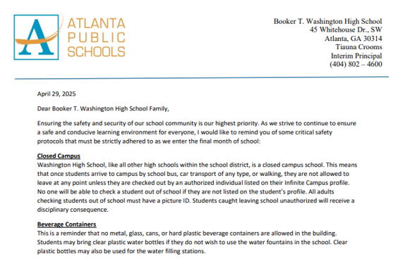  Safety and Security Letter